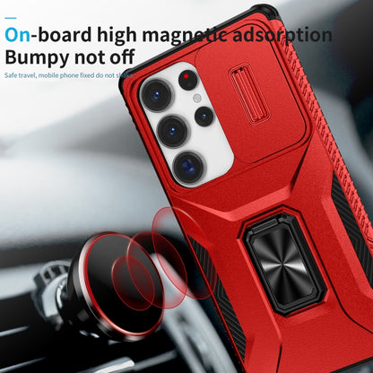 For Samsung Galaxy S25 Ultra 5G Sliding Camshield Holder Phone Case(Red) by buy2fix