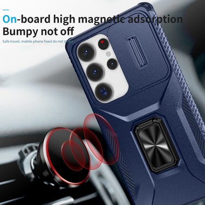 For Samsung Galaxy S25 Ultra 5G Sliding Camshield Holder Phone Case(Blue) by buy2fix