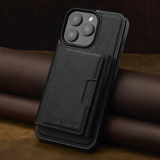 For iPhone 15 Pro LC.IMEEKE L5 Series Detachable RFID Card Bag Magsafe Phone Case(Black) - iPhone 15 Pro Cases by LC.IMEEKE | Online Shopping UK | buy2fix