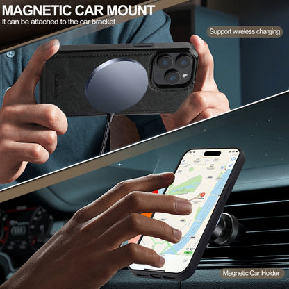 For iPhone 14 Pro LC.IMEEKE L5 Series Detachable RFID Card Bag Magsafe Phone Case(Black) - iPhone 14 Pro Cases by LC.IMEEKE | Online Shopping UK | buy2fix