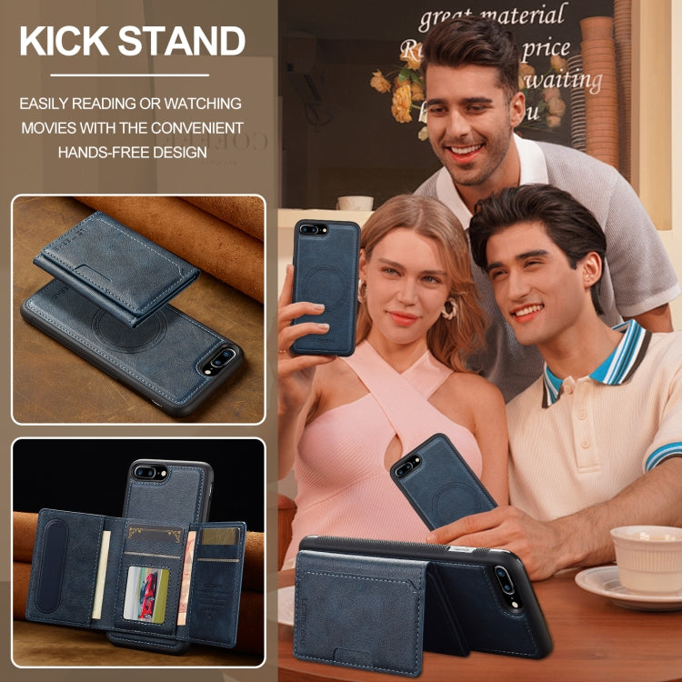 For iPhone SE 2024 LC.IMEEKE L5 Series Detachable RFID Card Bag Magsafe Phone Case(Blue) - More iPhone Cases by LC.IMEEKE | Online Shopping UK | buy2fix