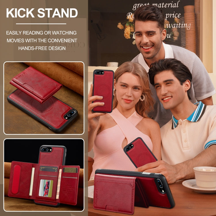 For iPhone SE 2024 LC.IMEEKE L5 Series Detachable RFID Card Bag Magsafe Phone Case(Red) - More iPhone Cases by LC.IMEEKE | Online Shopping UK | buy2fix