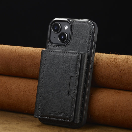 For iPhone 15 LC.IMEEKE L5 Series Detachable RFID Card Bag Magsafe Phone Case(Black) - iPhone 15 Cases by LC.IMEEKE | Online Shopping UK | buy2fix