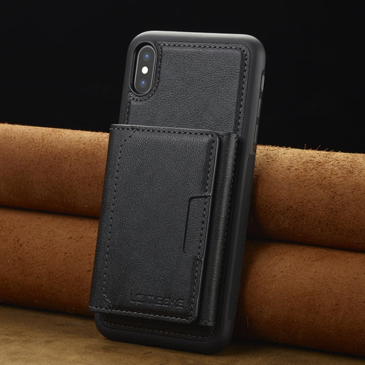 For iPhone XS / X LC.IMEEKE L5 Series Detachable RFID Card Bag Magsafe Phone Case(Black) - More iPhone Cases by LC.IMEEKE | Online Shopping UK | buy2fix