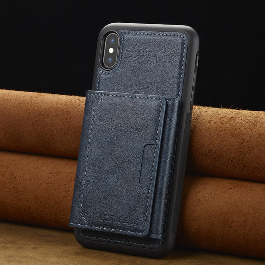 For iPhone XS / X LC.IMEEKE L5 Series Detachable RFID Card Bag Magsafe Phone Case(Blue) - More iPhone Cases by LC.IMEEKE | Online Shopping UK | buy2fix