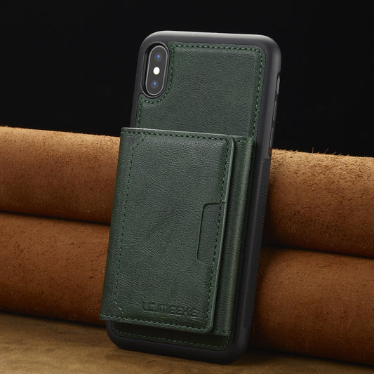 For iPhone XS / X LC.IMEEKE L5 Series Detachable RFID Card Bag Magsafe Phone Case(Green) - More iPhone Cases by LC.IMEEKE | Online Shopping UK | buy2fix