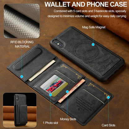 For iPhone XR LC.IMEEKE L5 Series Detachable RFID Card Bag Magsafe Phone Case(Black) - More iPhone Cases by LC.IMEEKE | Online Shopping UK | buy2fix
