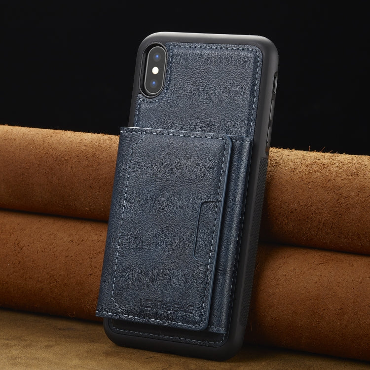 For iPhone XR LC.IMEEKE L5 Series Detachable RFID Card Bag Magsafe Phone Case(Blue) - More iPhone Cases by LC.IMEEKE | Online Shopping UK | buy2fix