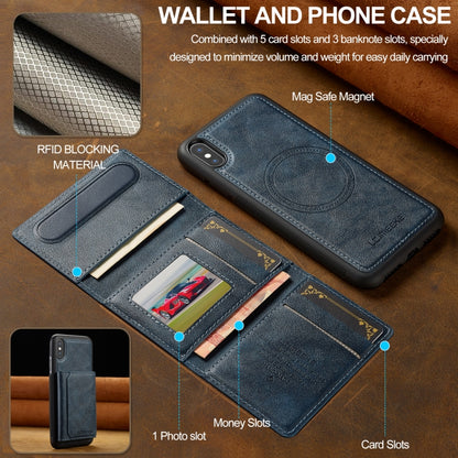 For iPhone XR LC.IMEEKE L5 Series Detachable RFID Card Bag Magsafe Phone Case(Blue) - More iPhone Cases by LC.IMEEKE | Online Shopping UK | buy2fix