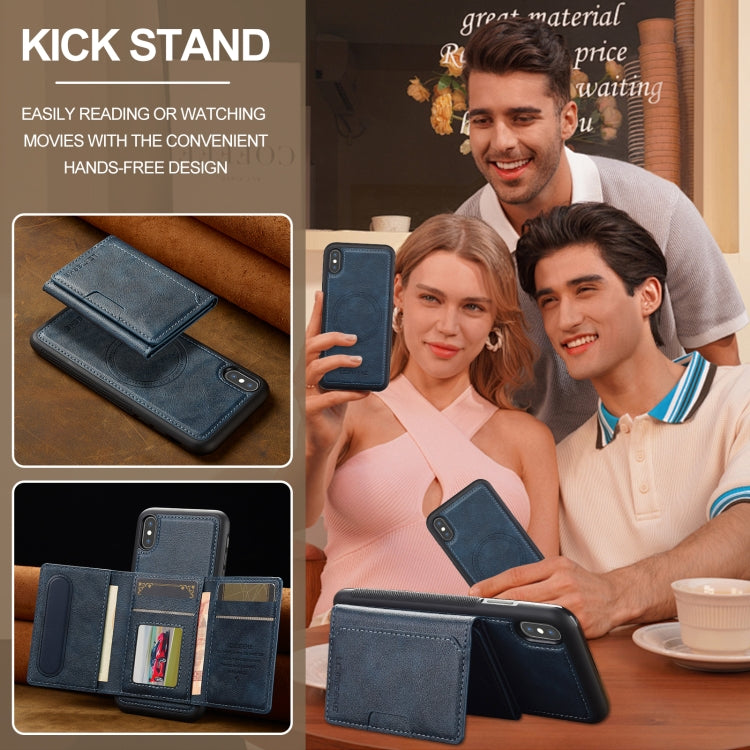 For iPhone XR LC.IMEEKE L5 Series Detachable RFID Card Bag Magsafe Phone Case(Blue) - More iPhone Cases by LC.IMEEKE | Online Shopping UK | buy2fix