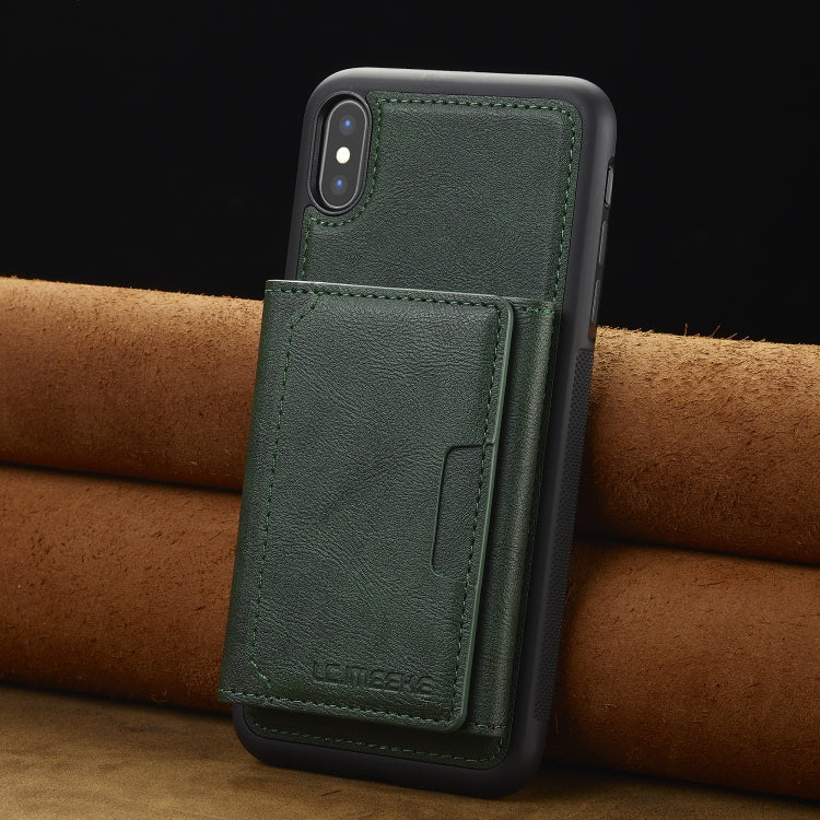 For iPhone XR LC.IMEEKE L5 Series Detachable RFID Card Bag Magsafe Phone Case(Green) - More iPhone Cases by LC.IMEEKE | Online Shopping UK | buy2fix