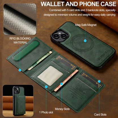 For iPhone 13 mini LC.IMEEKE L5 Series Detachable RFID Card Bag Magsafe Phone Case(Green) - iPhone 13 mini Cases by LC.IMEEKE | Online Shopping UK | buy2fix