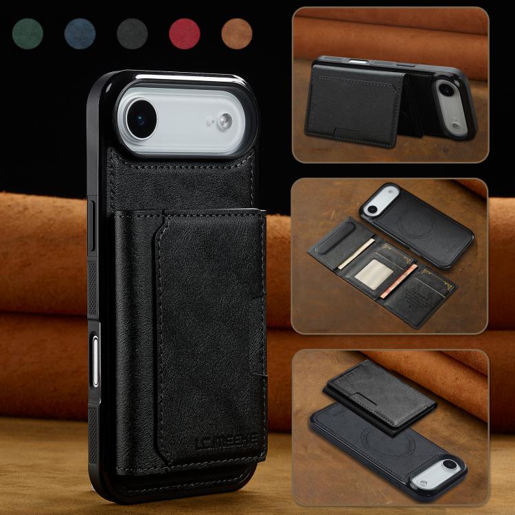 For iPhone Air LC.IMEEKE L5 Series Detachable RFID Card Bag Magsafe Phone Case(Black) - iPhone Air Cases by LC.IMEEKE | Online Shopping UK | buy2fix
