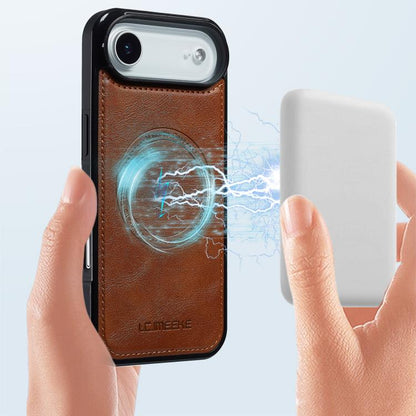 For iPhone 17 Air LC.IMEEKE L5 Series Detachable RFID Card Bag Magsafe Phone Case(Brown) - iPhone 17 Air Cases by LC.IMEEKE | Online Shopping UK | buy2fix