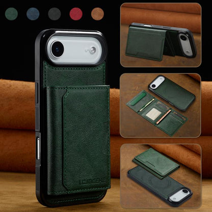 For iPhone Air LC.IMEEKE L5 Series Detachable RFID Card Bag Magsafe Phone Case(Green) - iPhone Air Cases by LC.IMEEKE | Online Shopping UK | buy2fix