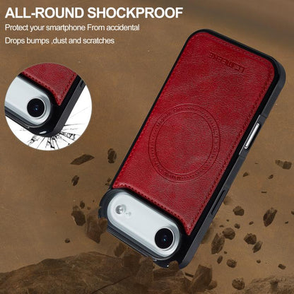 For iPhone 17 Air LC.IMEEKE L5 Series Detachable RFID Card Bag Magsafe Phone Case(Red) - iPhone 17 Air Cases by LC.IMEEKE | Online Shopping UK | buy2fix