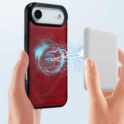 For iPhone 17 Air LC.IMEEKE L5 Series Detachable RFID Card Bag Magsafe Phone Case(Red) - iPhone 17 Air Cases by LC.IMEEKE | Online Shopping UK | buy2fix