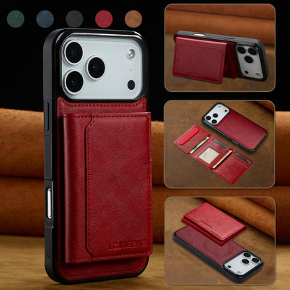 For iPhone 17 Pro LC.IMEEKE L5 Series Detachable RFID Card Bag Magsafe Phone Case(Red) - iPhone 17 Pro Cases by LC.IMEEKE | Online Shopping UK | buy2fix