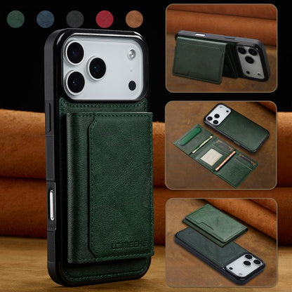 For iPhone 17 Pro Max LC.IMEEKE L5 Series Detachable RFID Card Bag Magsafe Phone Case(Green) - iPhone 17 Pro Max Cases by LC.IMEEKE | Online Shopping UK | buy2fix