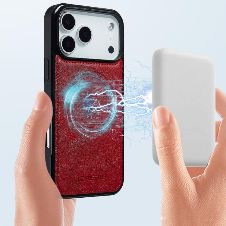 For iPhone 17 Pro Max LC.IMEEKE L5 Series Detachable RFID Card Bag Magsafe Phone Case(Red) - iPhone 17 Pro Max Cases by LC.IMEEKE | Online Shopping UK | buy2fix