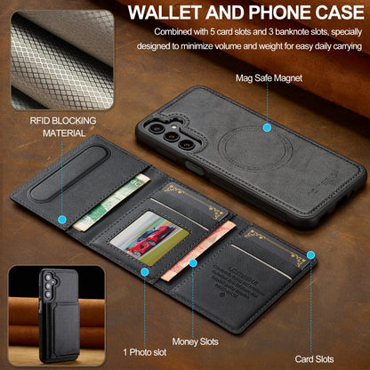 For Samsung Galaxy S24 FE 5G LC.IMEEKE L5 Series Detachable RFID Card Bag Magsafe Phone Case(Black) - Galaxy S24 FE 5G Cases by LC.IMEEKE | Online Shopping UK | buy2fix