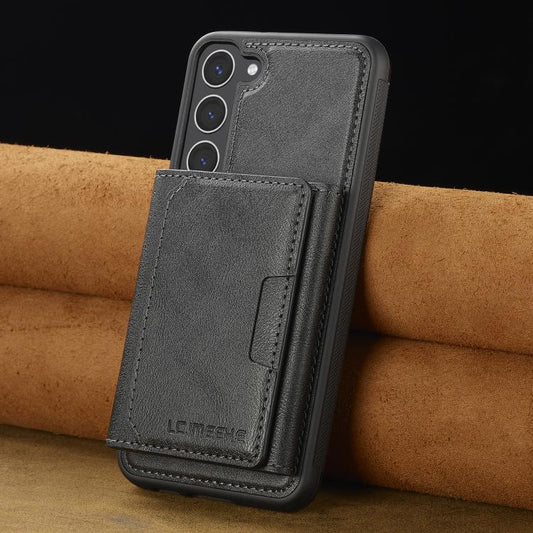For Samsung Galaxy S25+ 5G LC.IMEEKE L5 Series Detachable RFID Card Bag Magsafe Phone Case(Black) - Galaxy S25+ 5G Cases by LC.IMEEKE | Online Shopping UK | buy2fix