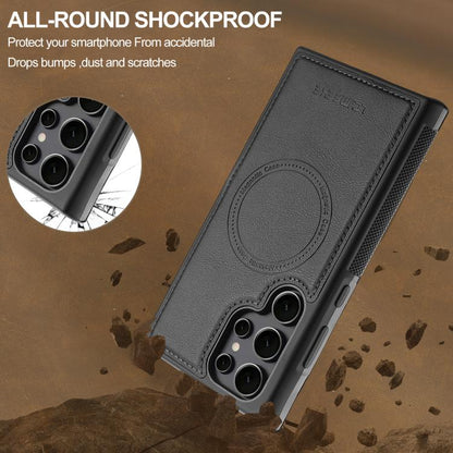 For Samsung Galaxy S25 Ultra 5G LC.IMEEKE L5 Series Detachable RFID Card Bag Magsafe Phone Case(Black) - Galaxy S25 Ultra 5G Cases by LC.IMEEKE | Online Shopping UK | buy2fix