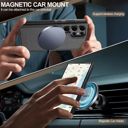 For Samsung Galaxy S25 Ultra 5G LC.IMEEKE L5 Series Detachable RFID Card Bag Magsafe Phone Case(Black) - Galaxy S25 Ultra 5G Cases by LC.IMEEKE | Online Shopping UK | buy2fix