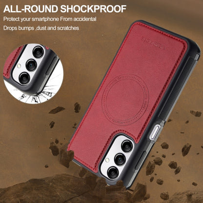 For Samsung Galaxy A14 5G / 4G LC.IMEEKE L5 Series Detachable RFID Card Bag Magsafe Phone Case(Red) - Galaxy Phone Cases by LC.IMEEKE | Online Shopping UK | buy2fix