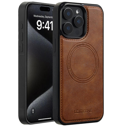 For iPhone 15 Pro LC.IMEEKE Magsafe Phone Case(Brown) - iPhone 15 Pro Cases by LC.IMEEKE | Online Shopping UK | buy2fix