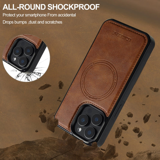 For iPhone 15 Pro LC.IMEEKE Magsafe Phone Case(Brown) - iPhone 15 Pro Cases by LC.IMEEKE | Online Shopping UK | buy2fix