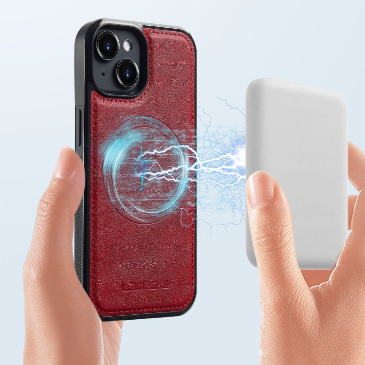 For iPhone 15 LC.IMEEKE Magsafe Phone Case(Red) - iPhone 15 Cases by LC.IMEEKE | Online Shopping UK | buy2fix