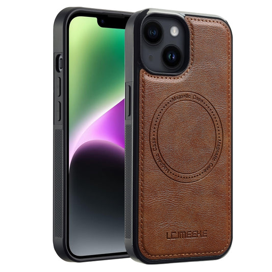 For iPhone 14 / 13 LC.IMEEKE Magsafe Phone Case(Brown) - iPhone 14 Cases by LC.IMEEKE | Online Shopping UK | buy2fix