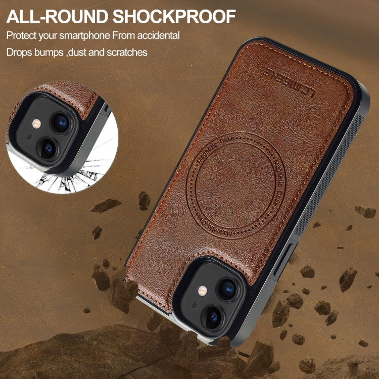 For iPhone 12 / 12 Pro LC.IMEEKE Magsafe Phone Case(Brown) - iPhone 12 / 12 Pro Cases by LC.IMEEKE | Online Shopping UK | buy2fix