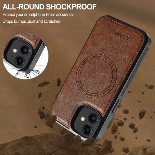 For iPhone 12 / 12 Pro LC.IMEEKE Magsafe Phone Case(Brown) - iPhone 12 / 12 Pro Cases by LC.IMEEKE | Online Shopping UK | buy2fix