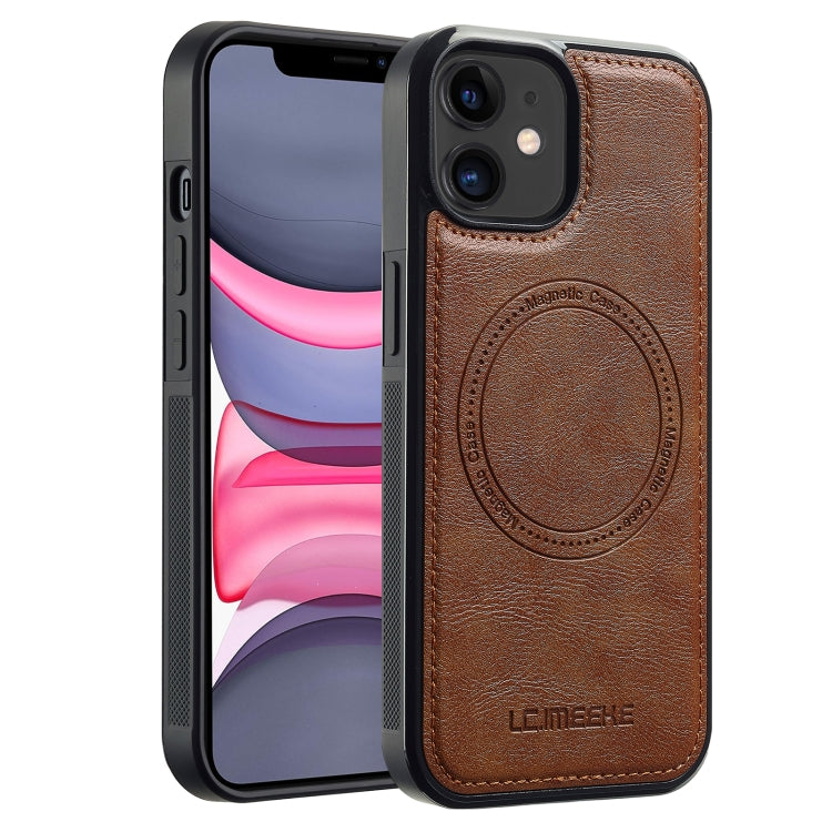For iPhone 11 LC.IMEEKE Magsafe Phone Case(Brown) - iPhone 11 Cases by LC.IMEEKE | Online Shopping UK | buy2fix
