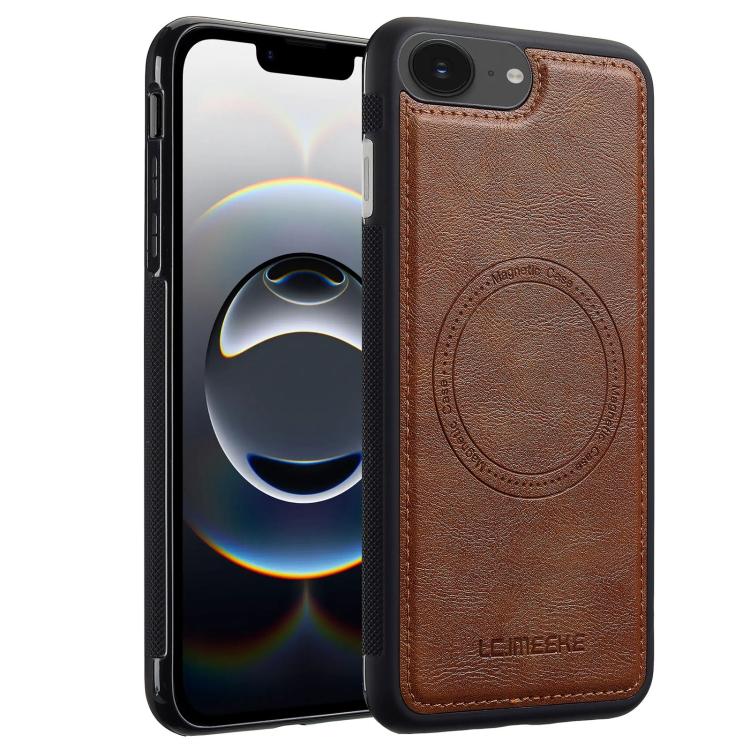 For iPhone SE 2024 LC.IMEEKE Magsafe Phone Case(Brown) - More iPhone Cases by LC.IMEEKE | Online Shopping UK | buy2fix