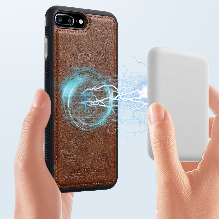 For iPhone 8 Plus / 7 Plus LC.IMEEKE Magsafe Phone Case(Brown) - More iPhone Cases by LC.IMEEKE | Online Shopping UK | buy2fix