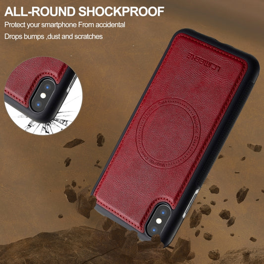 For iPhone XS / X LC.IMEEKE Magsafe Phone Case(Red) - More iPhone Cases by LC.IMEEKE | Online Shopping UK | buy2fix