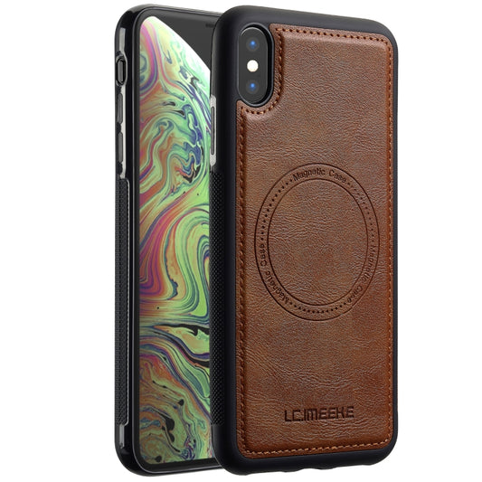 For iPhone XS / X LC.IMEEKE Magsafe Phone Case(Brown) - More iPhone Cases by LC.IMEEKE | Online Shopping UK | buy2fix
