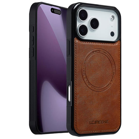For iPhone 18 Pro Max / 17 Pro Max LC.IMEEKE Magsafe Phone Case(Brown)
