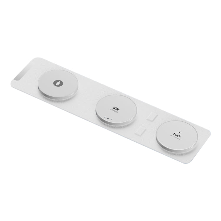 H34 15W 3 in 1 MagSafe Magnetic Folding Wireless Charger(White) - Wireless Charger by buy2fix | Online Shopping UK | buy2fix