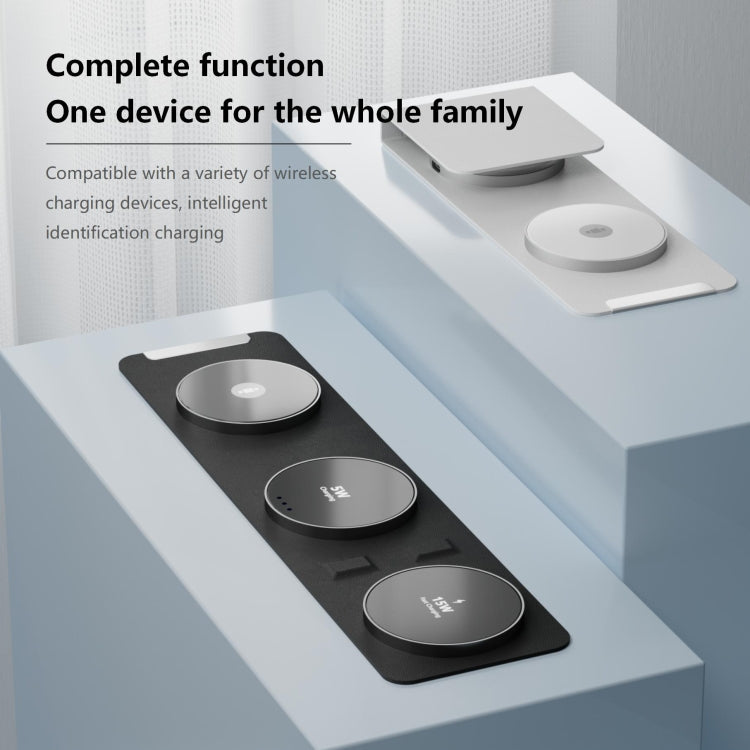 H34 15W 3 in 1 MagSafe Magnetic Folding Wireless Charger(White) - Wireless Charger by buy2fix | Online Shopping UK | buy2fix