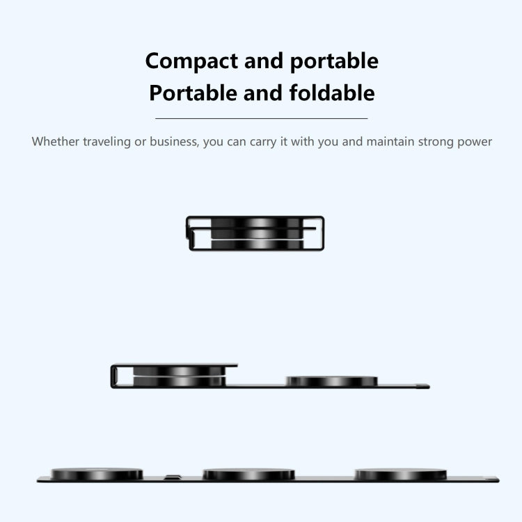 H34 15W 3 in 1 MagSafe Magnetic Folding Wireless Charger(White) - Wireless Charger by buy2fix | Online Shopping UK | buy2fix