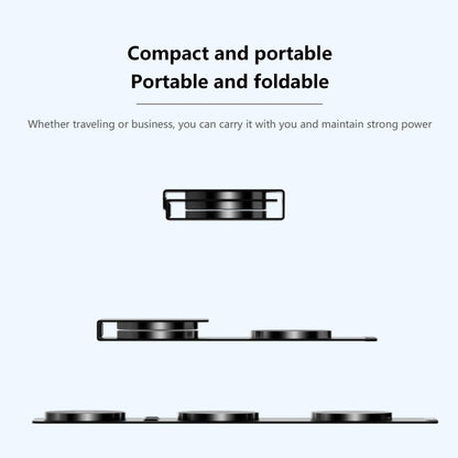 H34 15W 3 in 1 MagSafe Magnetic Folding Wireless Charger(White) - Wireless Charger by buy2fix | Online Shopping UK | buy2fix