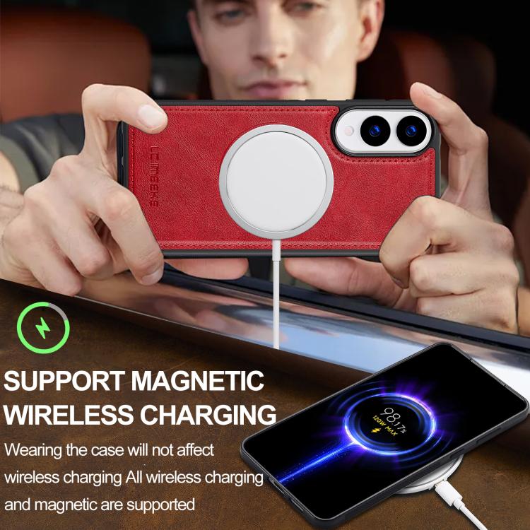 For Samsung Galaxy S25 Edge 5G LC.IMEEKE Magsafe Phone Case(Red) - Galaxy S25 Edge 5G Cases by LC.IMEEKE | Online Shopping UK | buy2fix