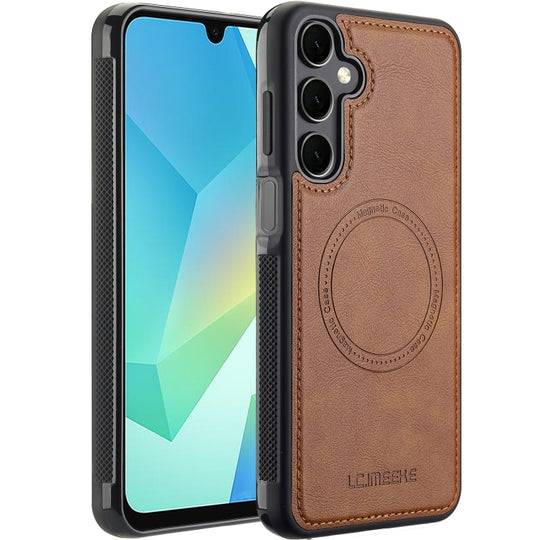 For Samsung Galaxy A16 5G LC.IMEEKE Magsafe Phone Case(Brown)