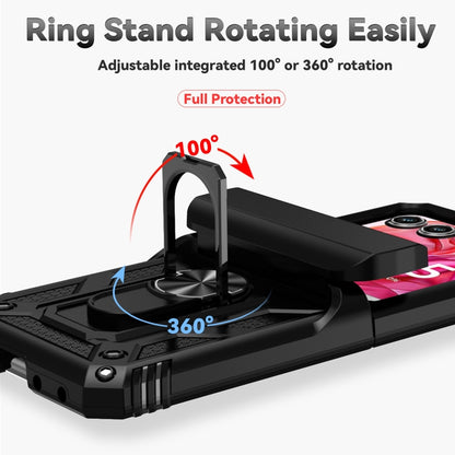 For Motorola razr 50 Sliding Camshield Holder Phone Case(Black) by buy2fix