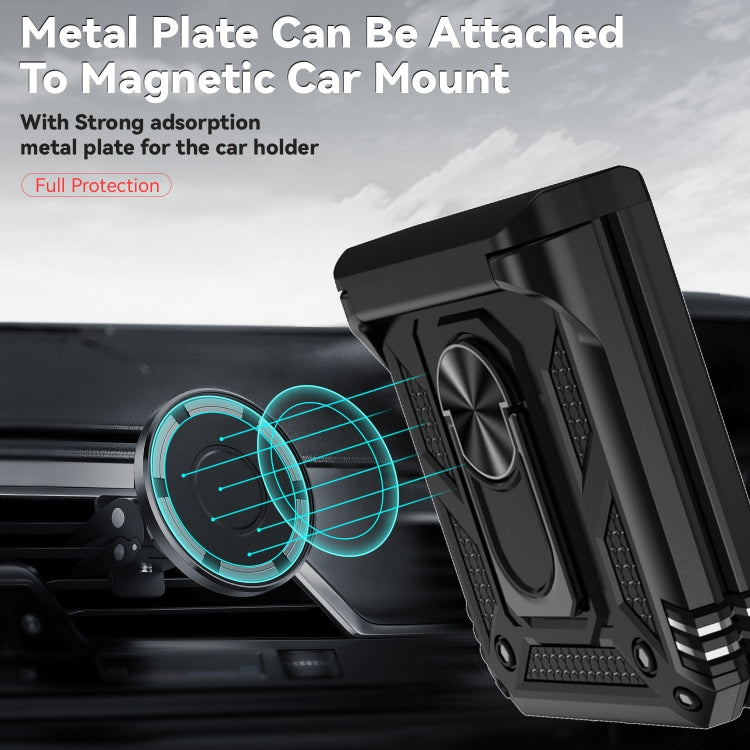 For Motorola razr 50 Sliding Camshield Holder Phone Case(Black) by buy2fix