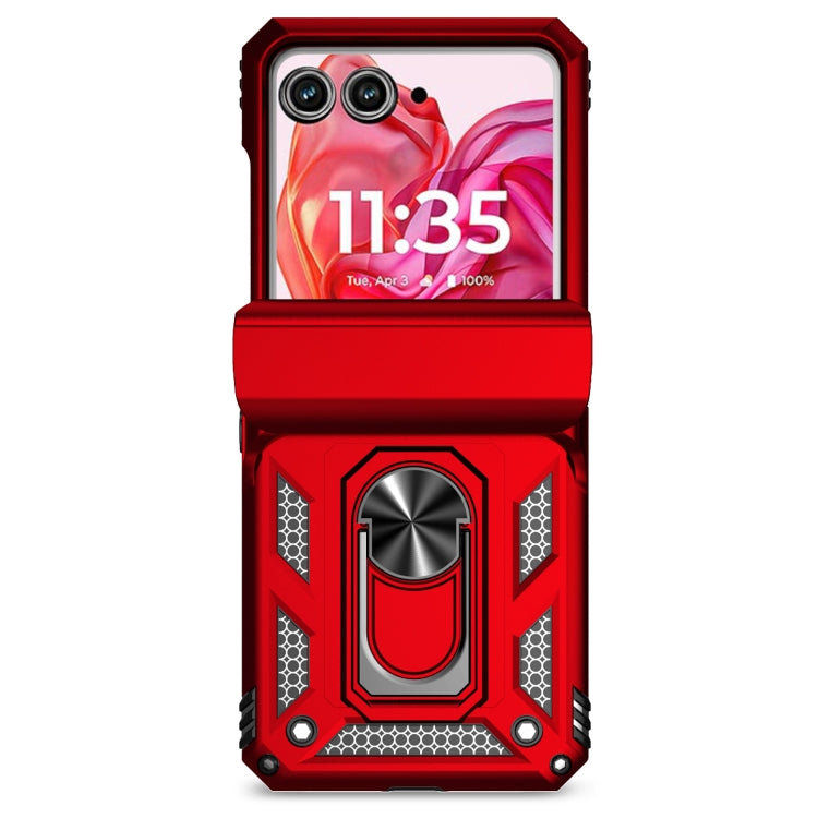 For Motorola razr 50 Sliding Camshield Holder Phone Case(Red) by buy2fix